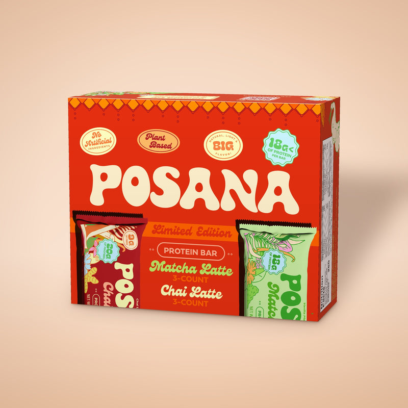 Posana Fall Matcha + Chai Variety Pack, angled view
