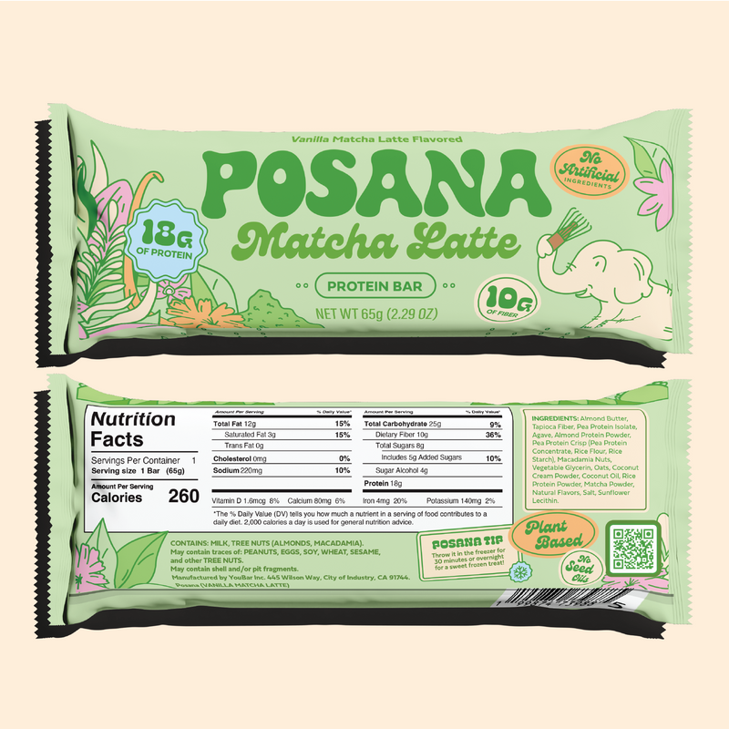 Matcha Latte Protein Bar (12-Pack), New Recipe
