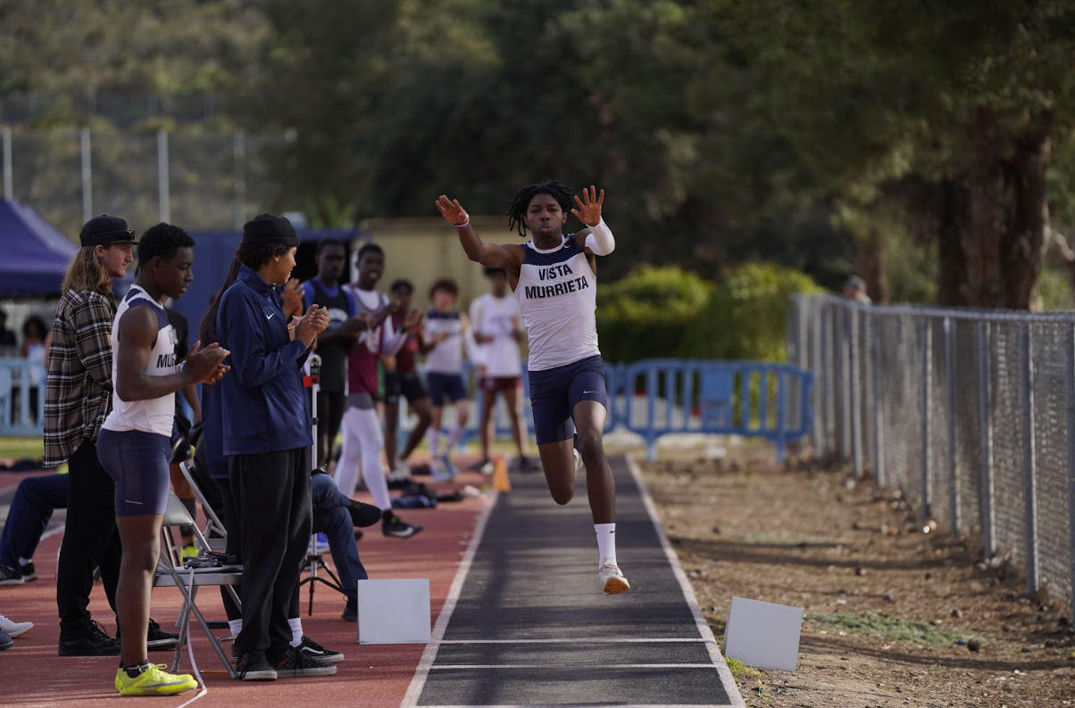 Cal track star Kosi Nwafor mid long jump