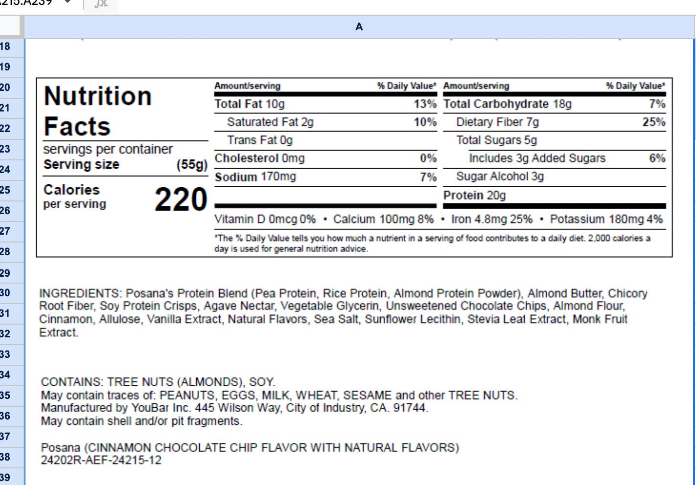 Cinnavanilla Protein Bar (Single)