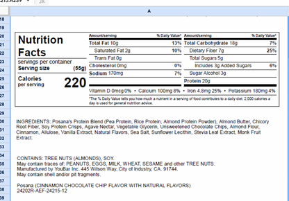 Cinnavanilla Protein Bar (Single)