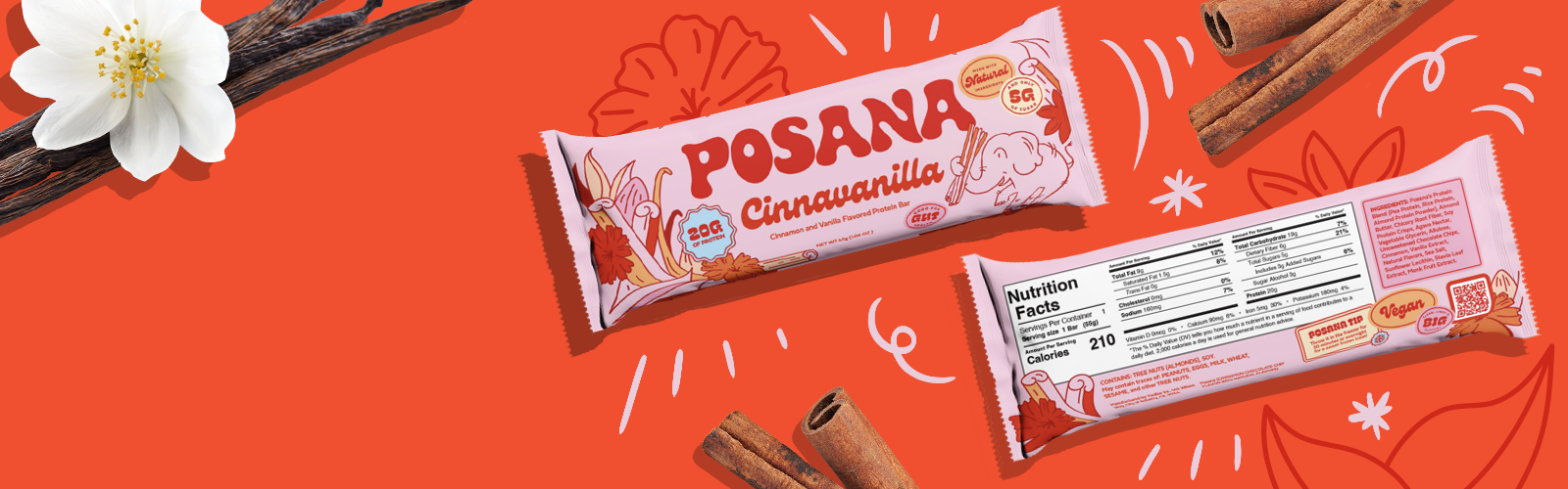 Cinnavanilla protein bar banner image